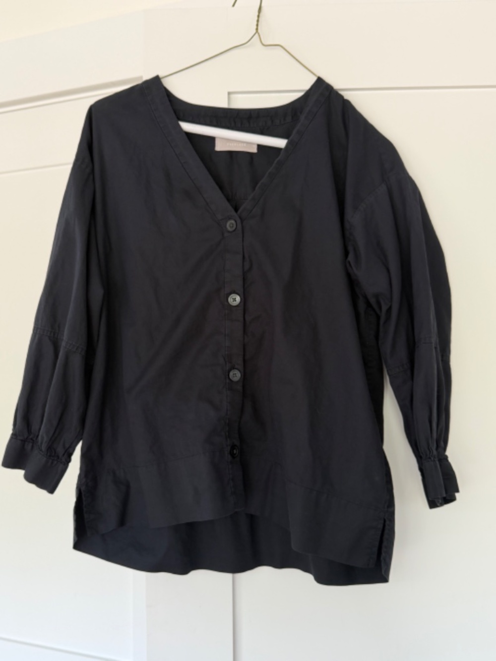 Everlane Lot of 2 100% Cotton Black Button Downs, GUC, 0, 4